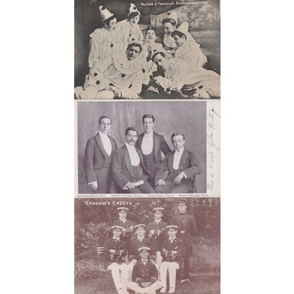 Cardows Cadets Military Music Hall & Pierrots 3x Old Postcard s