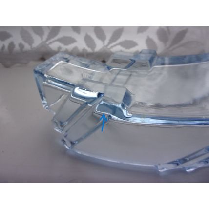 Stolzle Art Deco Blue Glass Curved Bloom Trough.