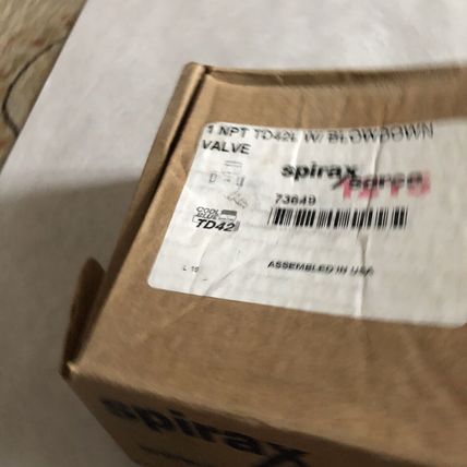 SPIRAX SARCO TD42L L16 W/ Blowdown Valve THERMODYNAMIC 1” STEEL STEAM TRAP,BG