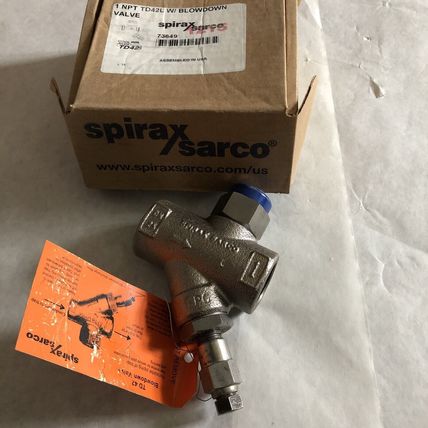 SPIRAX SARCO TD42L L16 W/ Blowdown Valve THERMODYNAMIC 1” STEEL STEAM TRAP,BG