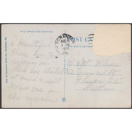 Nicholson Bridge on the Lackawanna Trail, Penn, 1931 - Scranton News Co Postcard