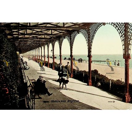 Madeira Walk, Brighton, 7208 Valentines Series, Postcard, 1900s