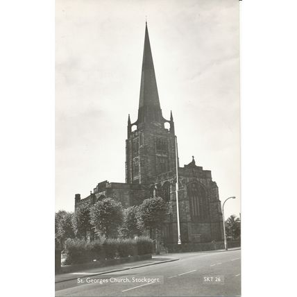 PC19358 St. Georges Church. Stockport. Lilywhite. RP