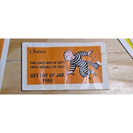 Monopoly Deluxe Edition 1998 Chance & Community Chest Replacement Pieces ONLY!