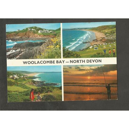 Postcard Devon Woolacombe Bay John Hinde 2DC441 Multiview