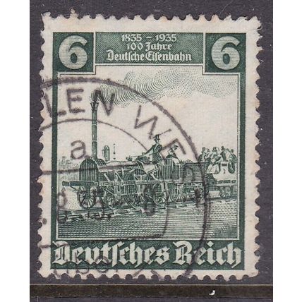 Germany 1935 Stephenson Locomotive Adler 6pf Fine Used SG 577 VGC