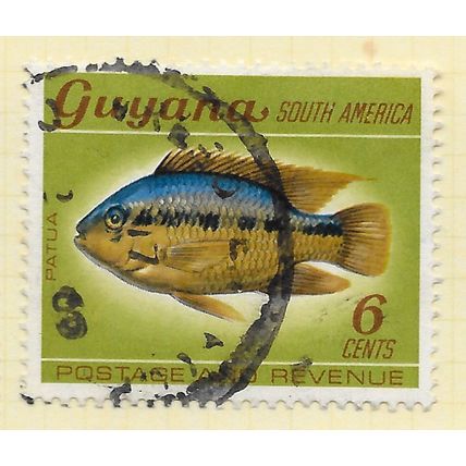 GUYANA 1968 WILDLIFE FISH 6c PATUA USED