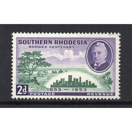 Southern Rhodesia - 1953 - 2d Grey-Green & Violet (sg73) Mint Hinged