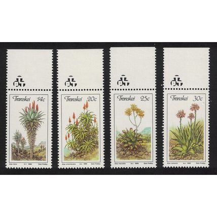 Transkei Aloes 4v PTT Margins 1986 MNH SG#185-188