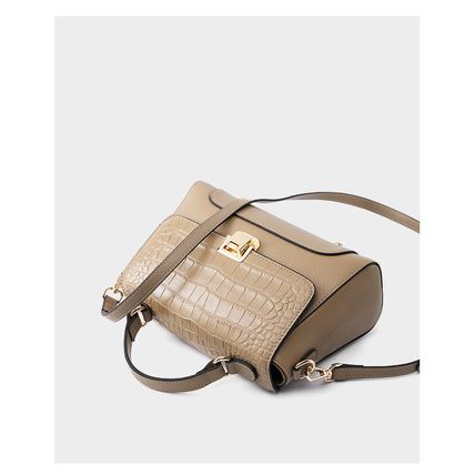 Genuine Leather Women's Hangbags Crossbody Bag Bronze