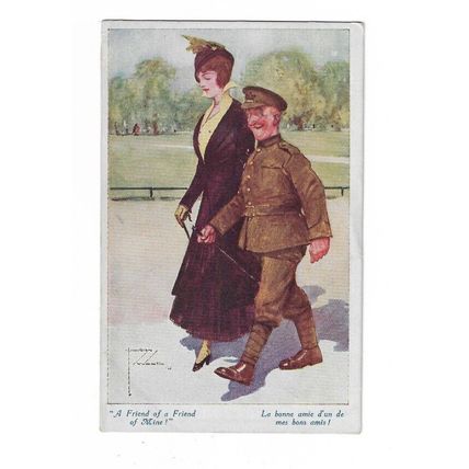 A Friend Of A Freind Of Mine! Lawson Wood, Artist Signed Postcard