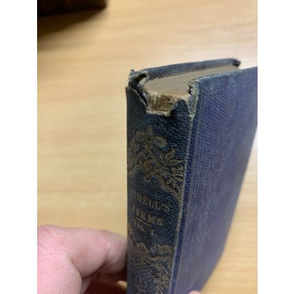 RARE* 1871 "THE POETICAL WORKS OF JAMES R LOWELL" VOL 1 USA ANTIQUE BOOK (P3)