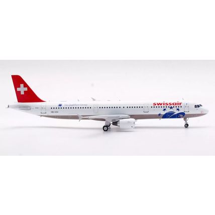 AIRBUS A321-111 SWISSAIR REG: HB-IOH WITH STAND - WB MODELS B321IOH 1/200