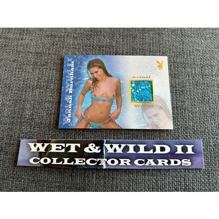 Playboy Wet & Wild II Authentic Worn Material Swatch Card Jannah Burnham JB/M