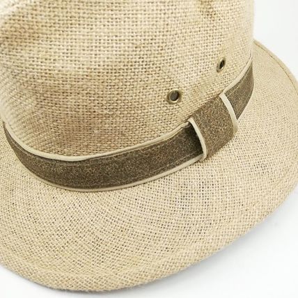 100% Natural Jute With Vegan Leather Hatband by Dorfman Pacific Size M