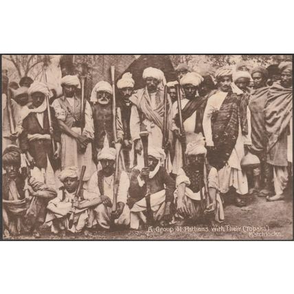 A Group of Pathans with their Topaks (Matchlocks), c.1905-10 - Tuck's Postcard