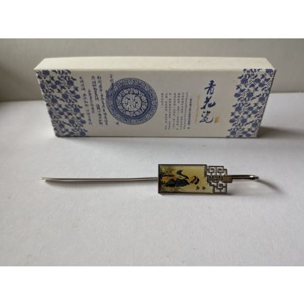 Blue & White Procelain~Ancient China 4 Beauties Xi Shi Metal Bookmark