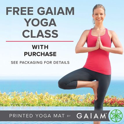 Gaiam Yoga Mat - Premium 5Mm Solid Thick Non Slip Exercise & Fitness Mat for All