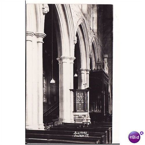 old postcard - Burford Church RP