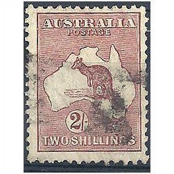 Australia 1929.SG110 2/- Maroon Good/Fine Used.