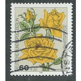 BERLIN -1982 60pf +30 'HUMANITARIAN - ROSES' FINE USED (EBID44-861)