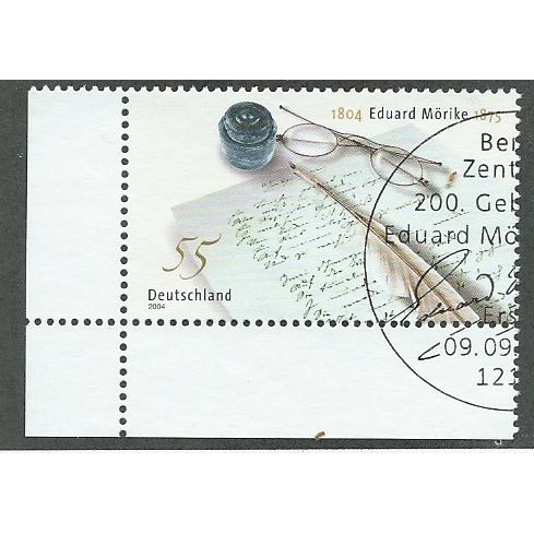 GER 2004 55c 'EDUARD MOERIKE '( CORNER MARGIN) FINE USED (EBID49-478)