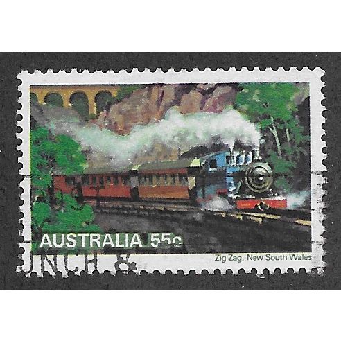 AUS 1979 55c 'STEAM RAILWAYS' FINE USED (EBID52-105)