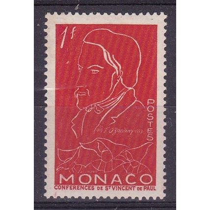 MONACO 1954 DEATH CENTENARY OZANAM 1F MNH SG478