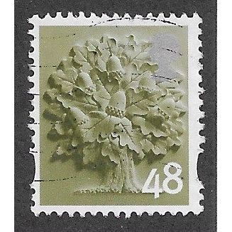 ENGLAND 48P 'OAK TREE' (EN12) FINE USED (EBID66-514)