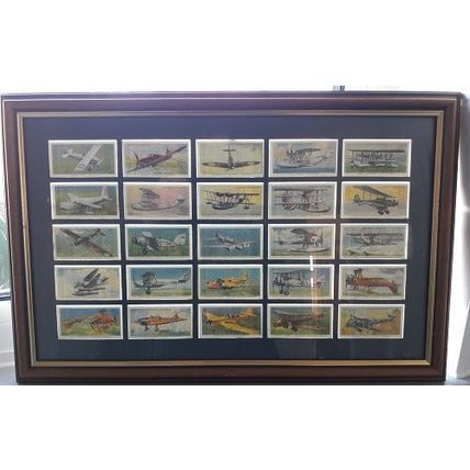 AIRCRAFT OF THE RAF, John Player Cards 26 to 50, Framed for Wall Hanging