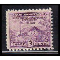 752 3c Washington's Hdqs Barely Clears MNH O4853