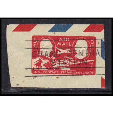 Used UC17 5c Washington-Franklin Very Fine Cut Square Z2951