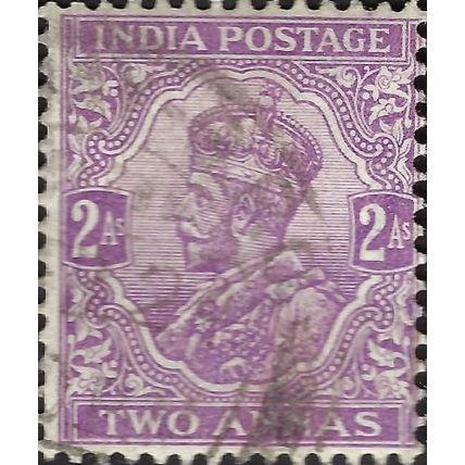 INDIA, King George V, Imperial Crown of India, lilac 1911, 2anna, #2
