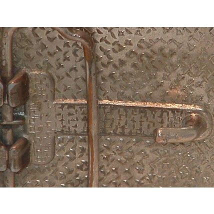 Pre-owned Metal & Leather Engraved Canada Belt Buckle