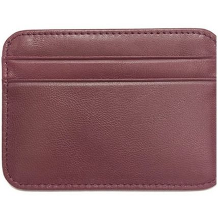 Sheepskin Genuine Leather Credit Card Case Mini ID Card Holder Men's