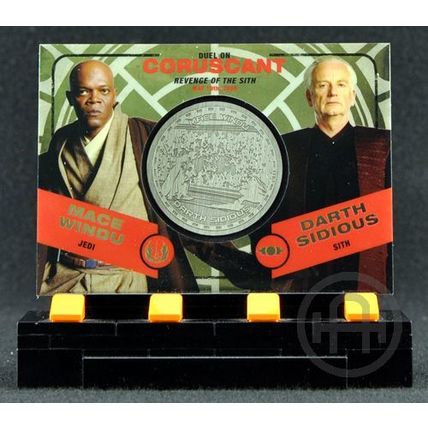 Topps Star Wars Chrome Jedi vs Sith – Medallion Silver – Mace vs Sidious 88/150