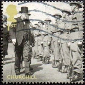 2010 Britain Alone, First Issue 1st Class. Churchill Reviewing Troops. Fine used