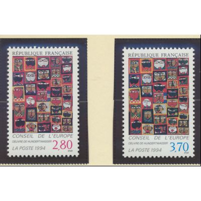 France Stamps Scott #1O51 To 1O52, Mint Never Hinged, Council Of Europe