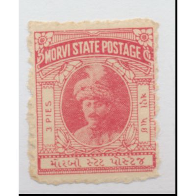 Morvi (India Feudatory State) Stamp Scott #10, Mint Hinged