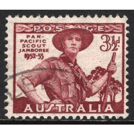 AUSTRALIA 1952: PAN-PACIFIC SCOUT JAMBOREE - 3½d USED (G4)