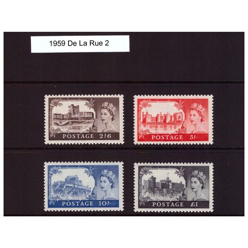 1959 GB De La Rue 2nd Issue Castle Set SG595-598