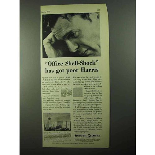 1931 Acousti-Celotex Tiles Ad - Office Shell Shock