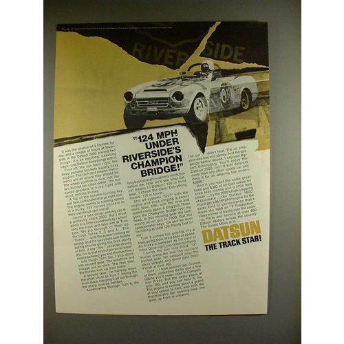 1969 Datsun 2000 Car Ad - Riverside's Champion Bridge