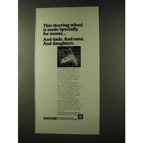 1973 GM Tilt-Wheel and Tilt & Telescope Steering Ad