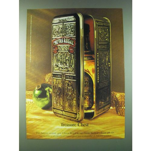 1989 Chivas Regal Scotch Ad - Treasure Chest