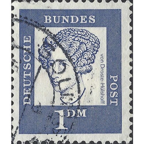 GERMANY, Annette of Droste-Hülshoff, 1797-1848, blue 1961, 1DM, #4
