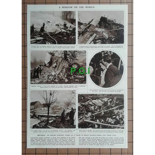 (X232) Brussels Airline Disaster Berg Boeing Air Crash - 1961 Clip