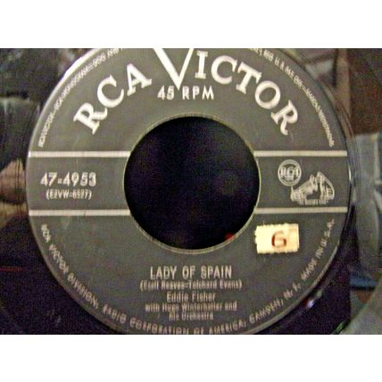 Eddie Fisher-Lady Of Spain / Outside Of Heaven-45rpm-1952-VG