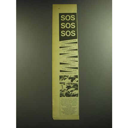 1969 Royal National Life-Boat Institution Ad - SOS SOS SOS