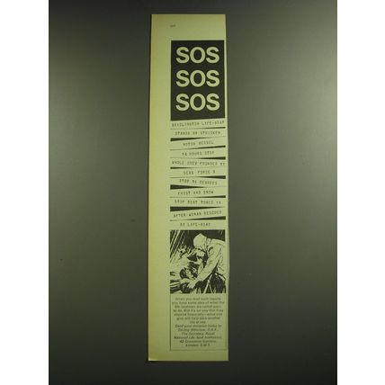 1969 Royal National Life-Boat Institution Advertisement - SOS SOS SOS
